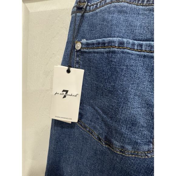 7 For All Mankind High Waist Denim Luster Jeans, New with Tags, Slim Fit - Picture 6 of 8